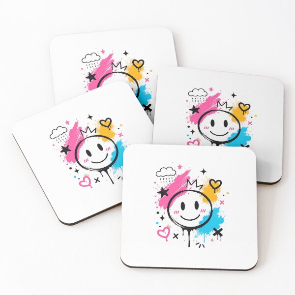 Item preview, Kawaii Smiley Graffiti Cute Color Splash streetwear aesthetic  designed and sold by Popsystore2.