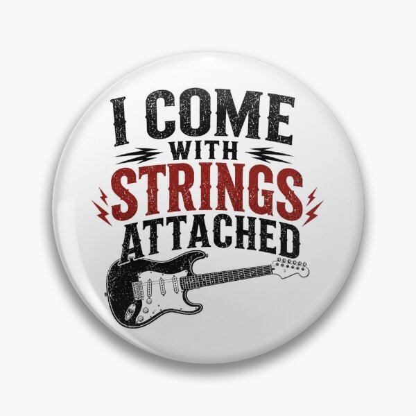 Item preview, I Come With Strings Attached T-Shirt | Funny Guitar Player Rock Music Tee designed and sold by Danny's Tees.