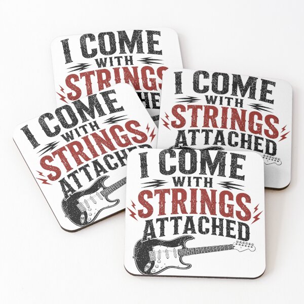 Item preview, I Come With Strings Attached T-Shirt | Funny Guitar Player Rock Music Tee designed and sold by Danny's Tees.