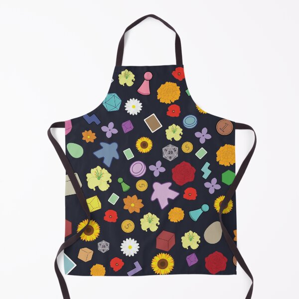 Item preview, Board Game Floral Pattern | Meeples, Dice, Cards & Game Pieces on Blue designed and sold by Hallowed Artistry.