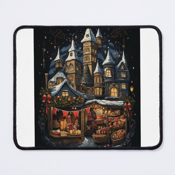 Item preview, Magical Christmas Market in a Snowy Winter Village designed and sold by williemmargol12.