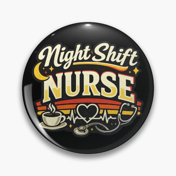 Item preview, Night Shift Nurse Retro Typography Shirt | Coffee Loving RN Healthcare Worker Gift designed and sold by BankshopTH.