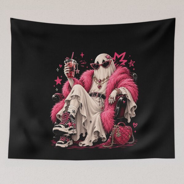 Item preview, Pink Ghost Trick Or Treat, Funny Halloween, 31 October, Spooky Season designed and sold by vintagearttee.