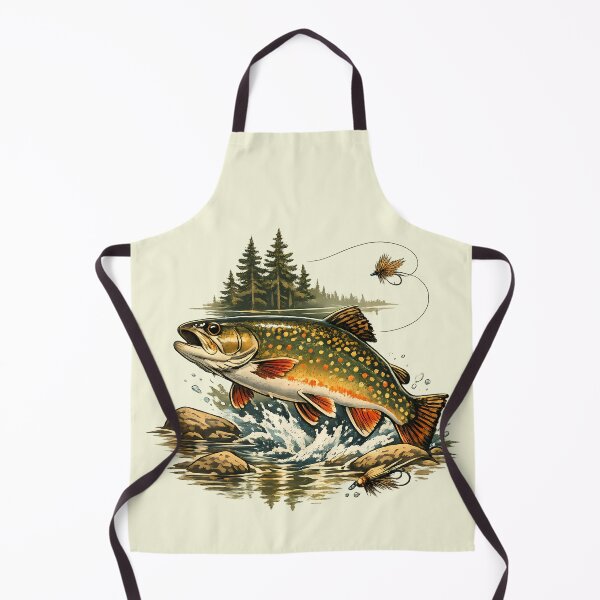 Item preview, Mountain stream trout with pine reflections designed and sold by Daily Quirk.