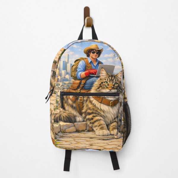 Item preview, Travelling Coder Riding a Giant Cat designed and sold by M-Y-A-R-T-.