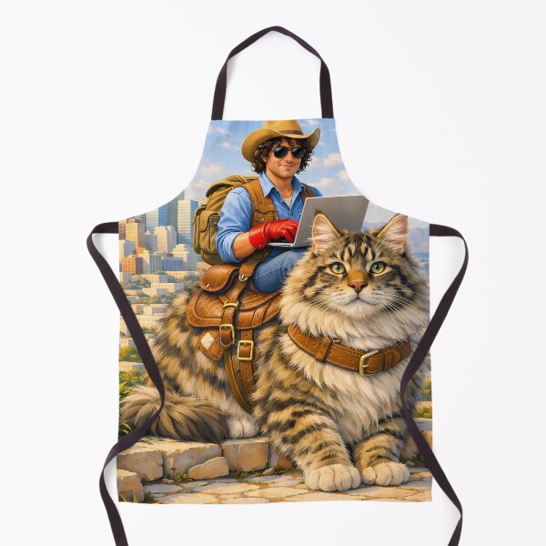 Item preview, Travelling Coder Riding a Giant Cat designed and sold by M-Y-A-R-T-.
