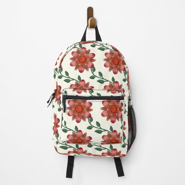 Item preview, Elegant Coral Floral Pattern | Vintage Red Flowers with Green Leaves | Botanical Seamless Design designed and sold by HopeAndHustle.