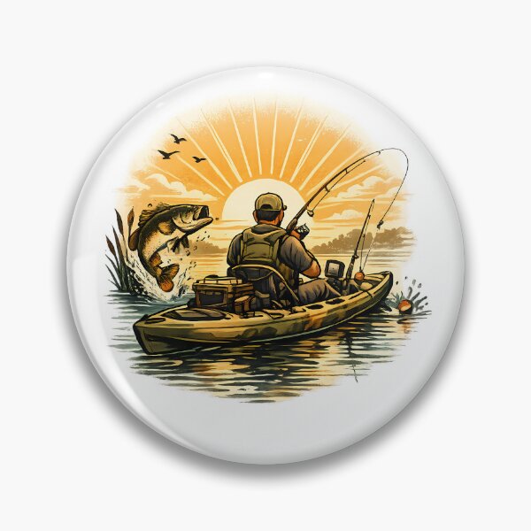Item preview, Fishing kayak at dawn designed and sold by Daily Quirk.