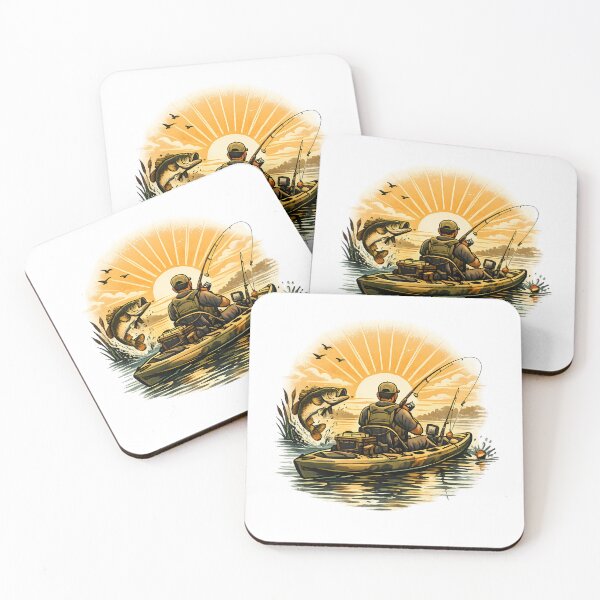 Item preview, Fishing kayak at dawn designed and sold by Daily Quirk.