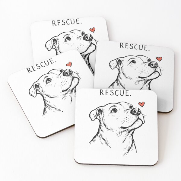 Item preview, Minimalist Pitbull Rescue Dog designed and sold by zerastore.