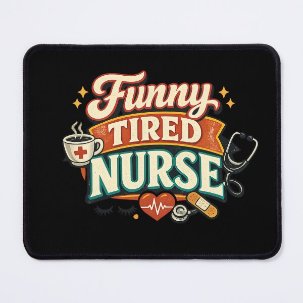 Item preview, Funny Tired Nurse Retro Typography Shirt | Exhausted RN Coffee Lover Medical Worker Gift designed and sold by BankshopTH.