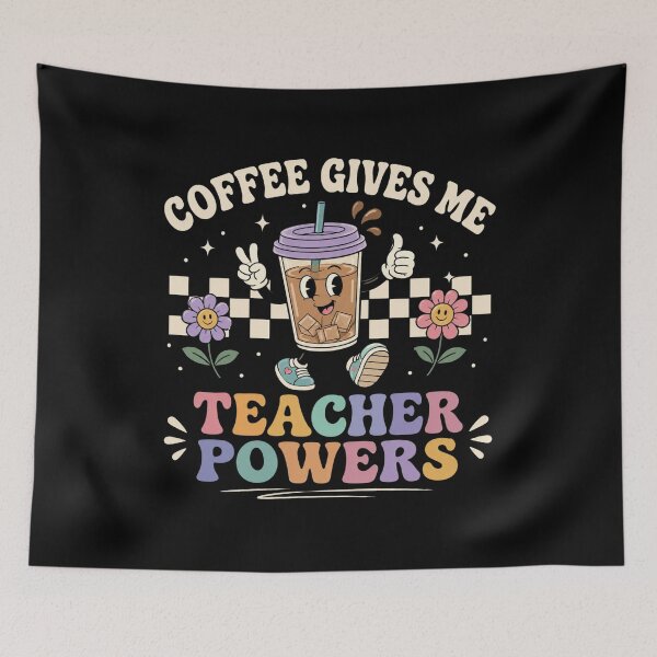 Item preview, Gives Me Teacher Powers, Coffee Teacher, Teacher Gift, Teacher School, Teachers Day designed and sold by Quiajia.