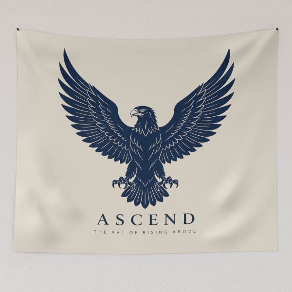 Item preview, Minimalist Eagle Wings Spread Ascend Line Art Powerful Logo Design designed and sold by Panom Suavichien.