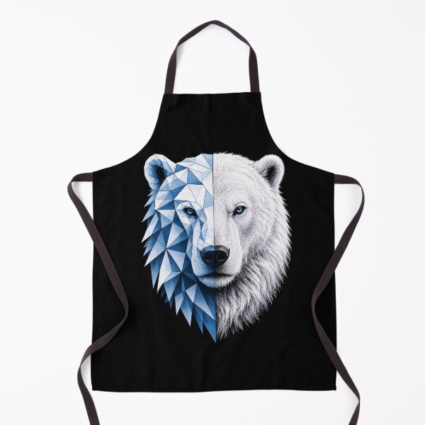 Item preview, Half Low Poly Polar Bear Portrait designed and sold by VeltrixaDesigns.