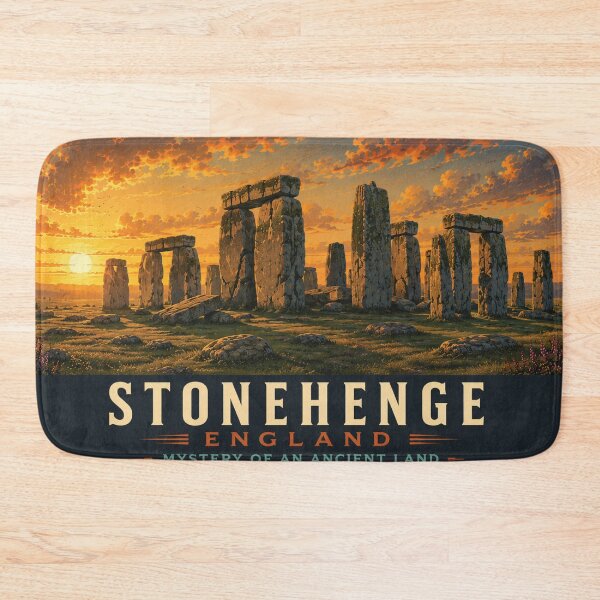 Item preview, Stonehenge Historic Landscape Poster | Ancient England Monument | England Wall Art designed and sold by GnuArt.