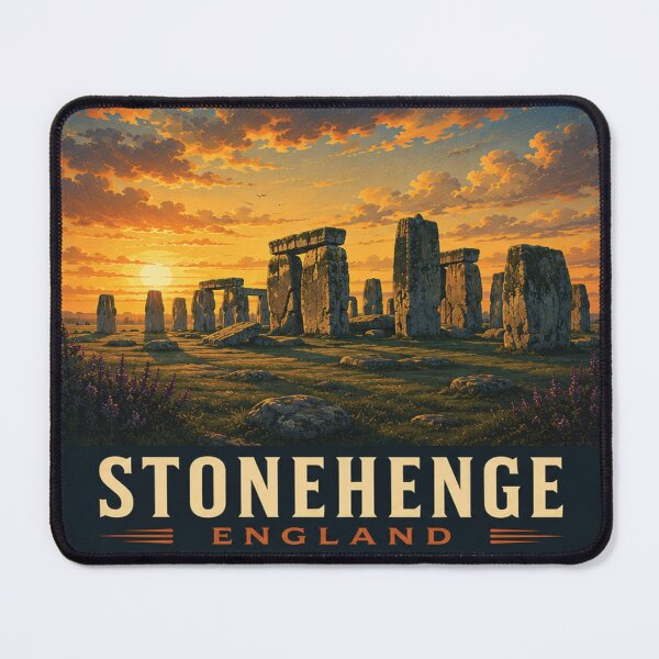 Item preview, Stonehenge Historic Landscape Poster | Ancient England Monument | England Wall Art designed and sold by GnuArt.