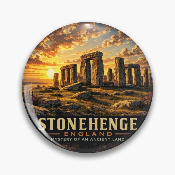Item preview, Stonehenge Historic Landscape Poster | Ancient England Monument | England Wall Art designed and sold by GnuArt.