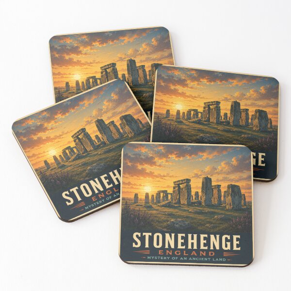 Item preview, Stonehenge Historic Landscape Poster | Ancient England Monument | England Wall Art designed and sold by GnuArt.