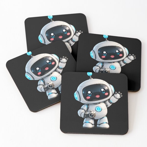 Item preview, Cute Futuristic Robot | Minimalist Digital Wall Art designed and sold by GRPixelStudio.