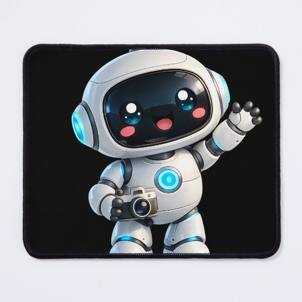 Item preview, Cute Futuristic Robot | Minimalist Digital Wall Art designed and sold by GRPixelStudio.