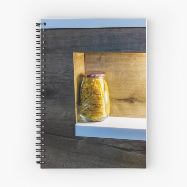 Item preview, Glass Jar Filled With Pasta On Rustic Wooden Shelf In Kitchen Pantry Niche designed and sold by Nmallia.