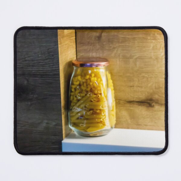 Item preview, Glass Jar Filled With Pasta On Rustic Wooden Shelf In Kitchen Pantry Niche designed and sold by Nmallia.