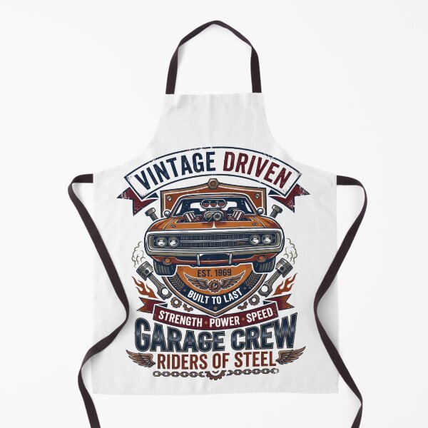 Item preview, Vintage Driven 1969 Muscle Car Garage Crew Mechanic Art designed and sold by rich-moda.