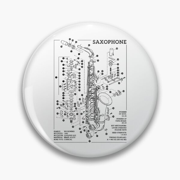 Item preview, Saxophonist Saxophone Player Reed Instrument Music Diagram designed and sold by GrandeDuc.