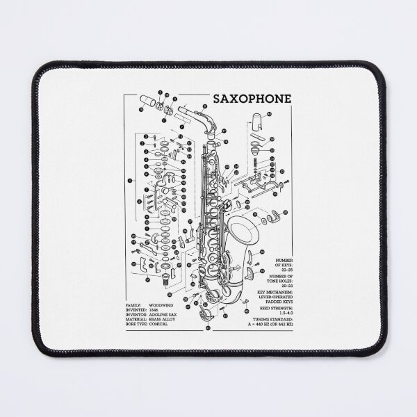Item preview, Saxophonist Saxophone Player Reed Instrument Music Diagram designed and sold by GrandeDuc.