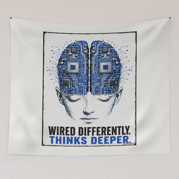 Item preview, Human Brain Circuit Board Microchip Tech Minimalist Art Print designed and sold by Artisticanvas.