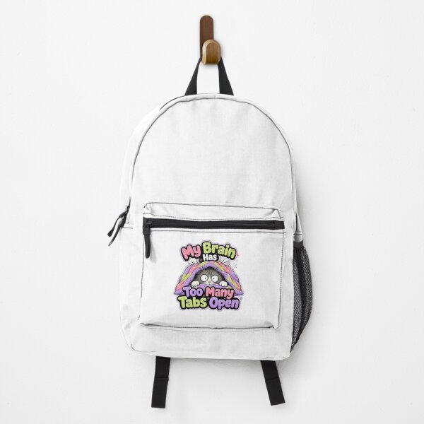 Item preview, My Brain Has Too Many Tabs Open Funny Cat Sticker designed and sold by Cat Meme Fund.