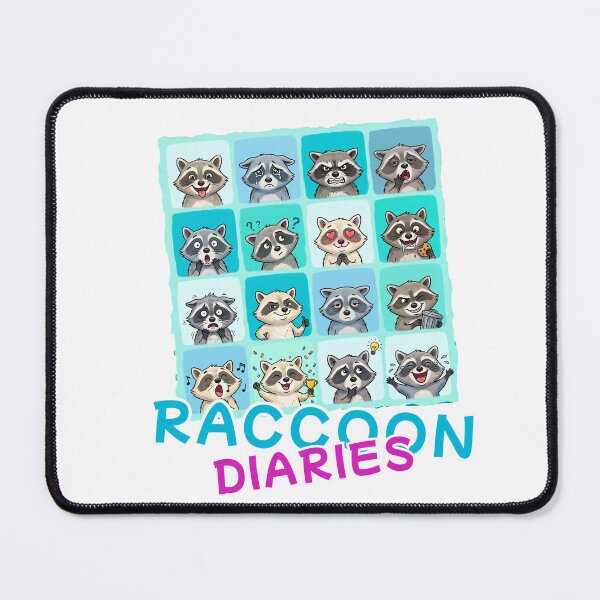Item preview, Raccoon Diaries Funny Trash Panda Mood Board Art designed and sold by rich-moda.