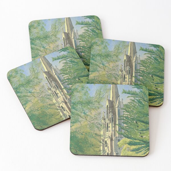 Item preview, Spire of First Church of Otago, Dunedin, New Zealand designed and sold by Dave Baab watercolors.