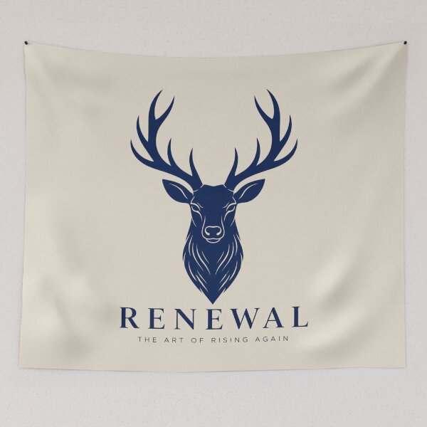 Item preview, Minimalist Stag Head Renewal Line Art Wellness Logo Design designed and sold by Panom Suavichien.