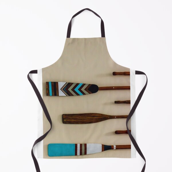 Item preview, Decorative Wooden Oars And Paddles Mounted On A Beige Wall In Nautical Coastal Interior designed and sold by Nmallia.