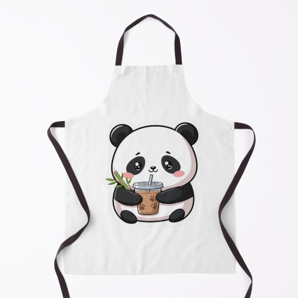 Item preview, Kawaii Panda Holding Boba Tea designed and sold by a575642903.