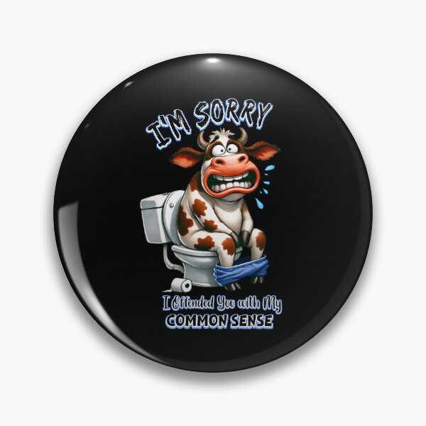 Item preview, Funny Cow on Toilet – Common Sense Sarcastic Quote designed and sold by Sed94.