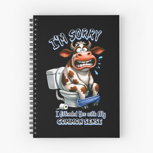 Item preview, Funny Cow on Toilet – Common Sense Sarcastic Quote designed and sold by Sed94.