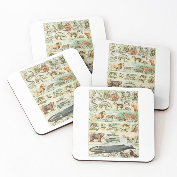 Item preview, Vintage Wild Mammals Whale And Big Cats Adolphe Millot Chart designed and sold by TeeARTHY.