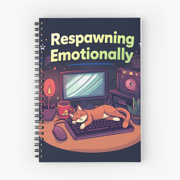 Item preview, Respawning Emotionally Cozy Gamer Cat Aesthetic designed and sold by Creative StudioK.