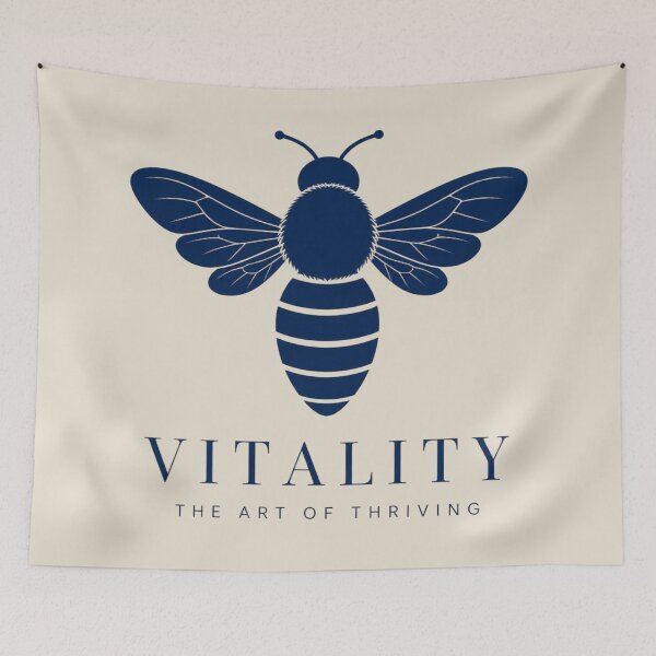 Item preview, Minimalist Bee Vitality Line Art Wellness Logo Design designed and sold by Panom Suavichien.
