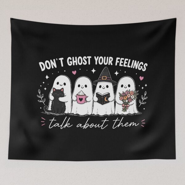 Item preview, Don't Ghost Your Feelings, Mental Health Awareness, Halloween School Counselor designed and sold by Quiajia.