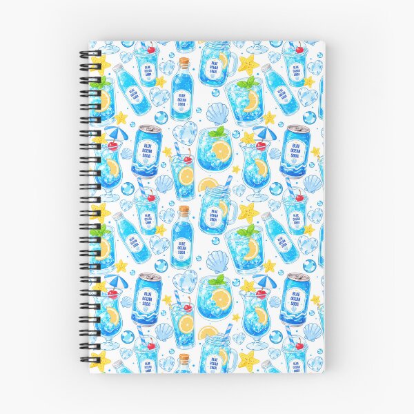 Item preview, Cute Blue Ocean Soda Seamless  designed and sold by KJackArtwork.