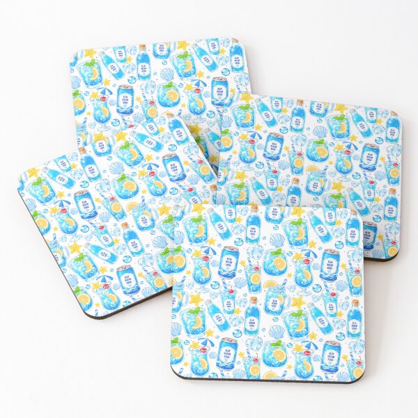 Item preview, Cute Blue Ocean Soda Seamless  designed and sold by KJackArtwork.