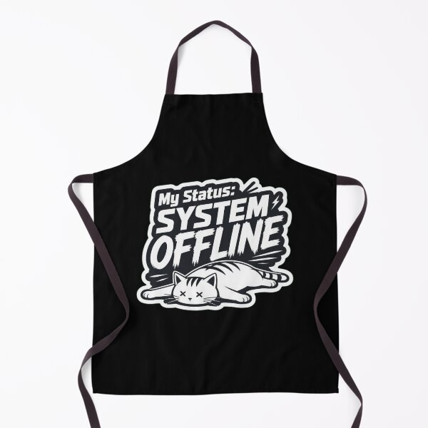 Item preview, System Offline Tired Cat Gamer Funny Quote designed and sold by Cat Meme Fund.
