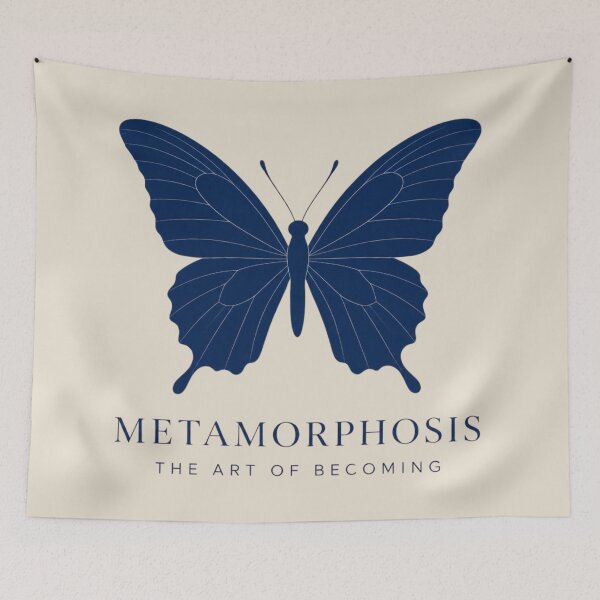 Item preview, Minimalist Butterfly Metamorphosis Line Art Wellness Logo Design designed and sold by Panom Suavichien.