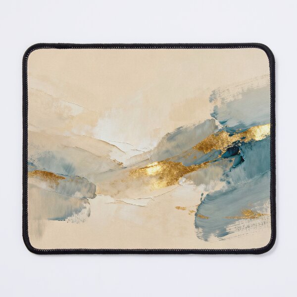 Item preview, Serene abstract waves with golden details designed and sold by paulrommer.