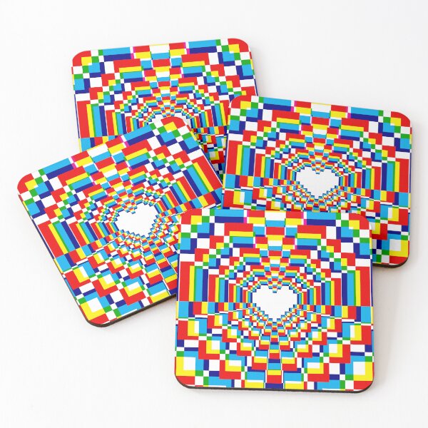 Item preview, Pixel Heart Kaleidoscope - CMYK 2 designed and sold by animinimal.
