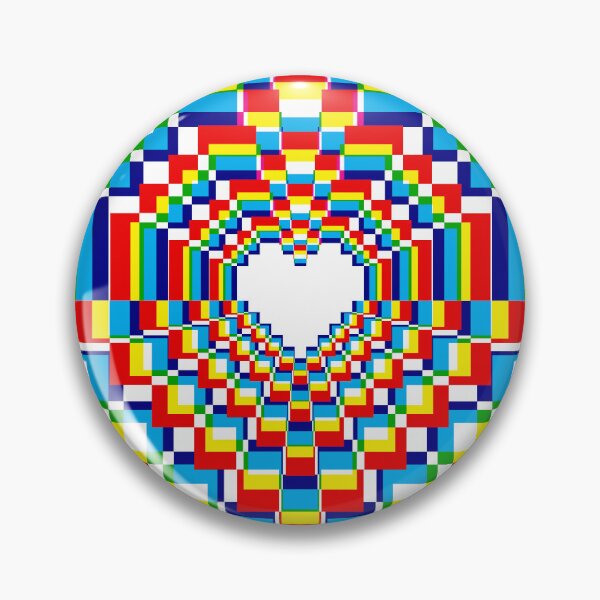 Item preview, Pixel Heart Kaleidoscope - CMYK 2 designed and sold by animinimal.