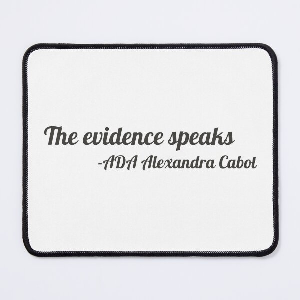 Item preview, The Evidence Speaks Sticker | Law & Order Inspired Legal Quote | True Crime Aesthetic designed and sold by JusticeForSale.